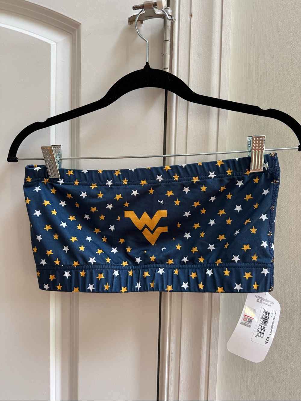 NWT West Virginia University Bandeau Top